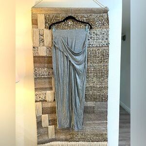 🩶 NWOT Bailey 44 Anthropologie heather gray knit twist-front maxi skirt 🩶